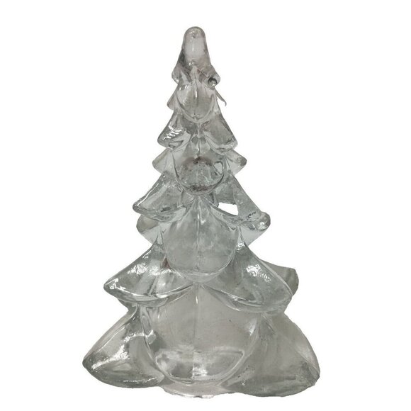 Vintage Other - Vintage Hand Blown Art Glass Clear Christmas Tree Figurine Holiday Decorative